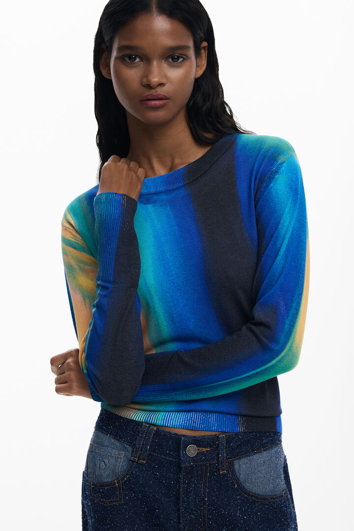 Maglione leggero sfumato verticale | Desigual