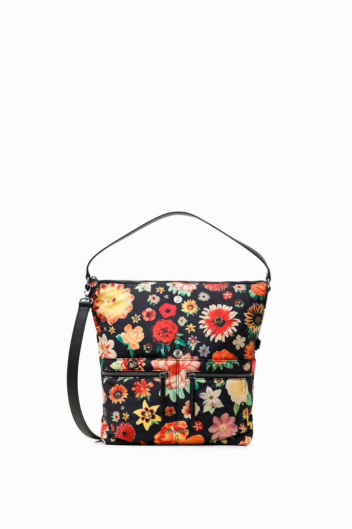 Borsa quadrata nylon floreale | Desigual