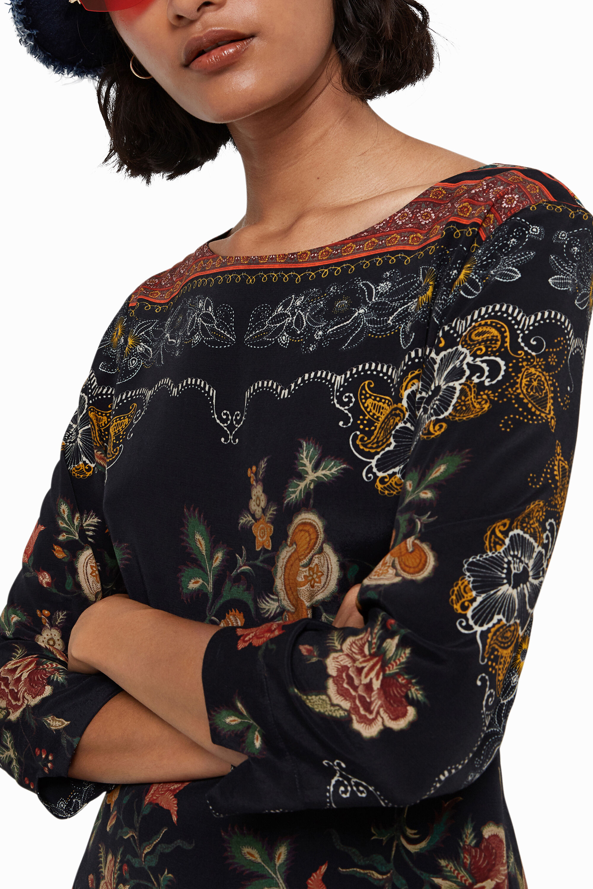 Robe droite florale