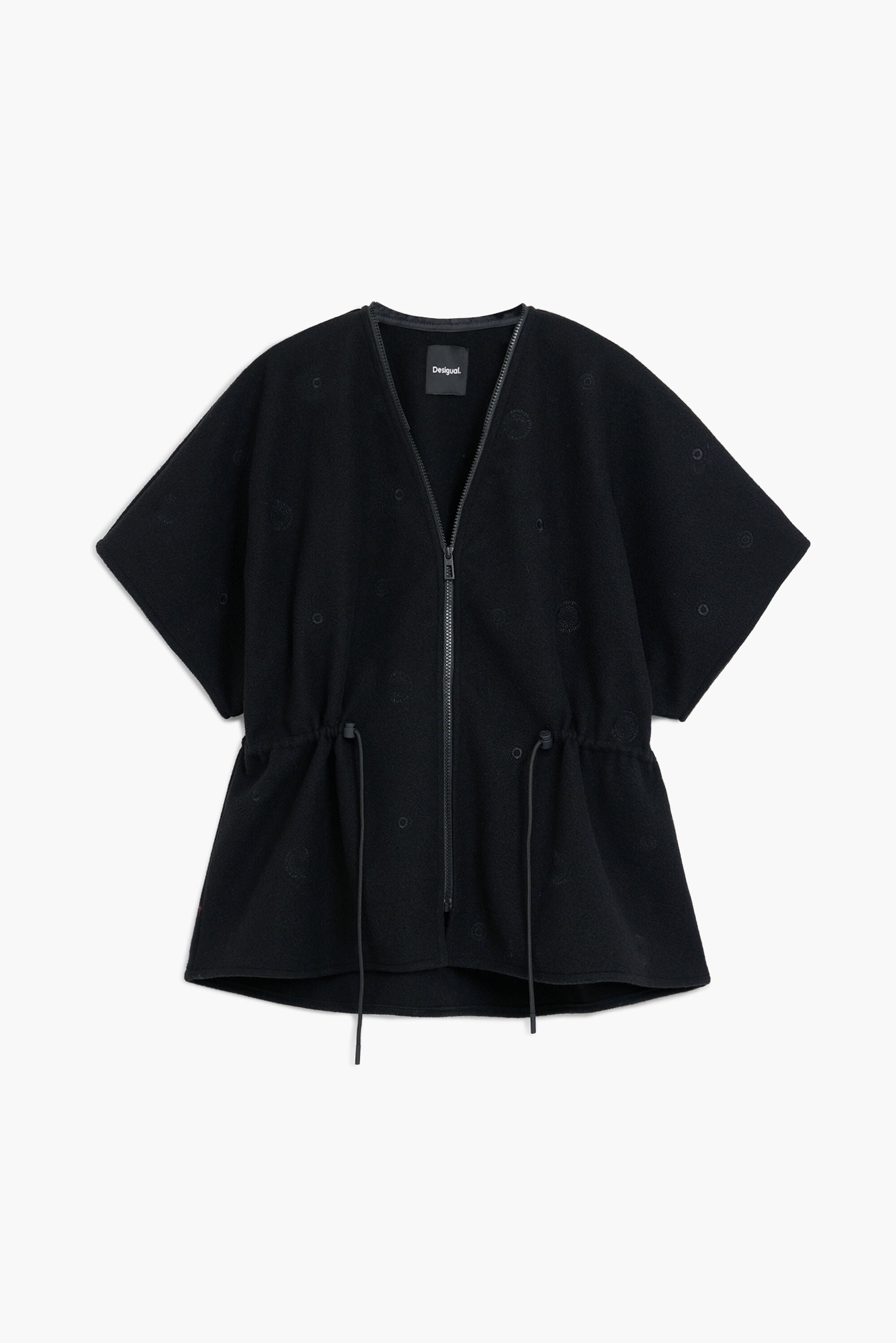 Desigual, Verstellbarer Poncho, Polyester, Schwarz, U