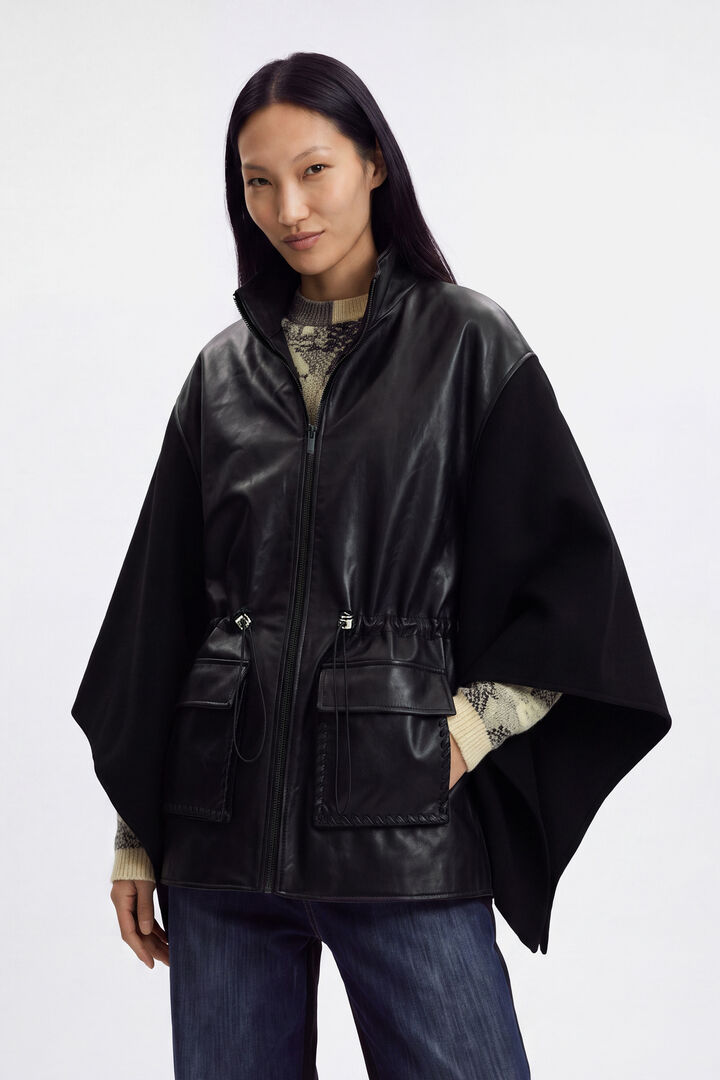 Poncho Leather Effect