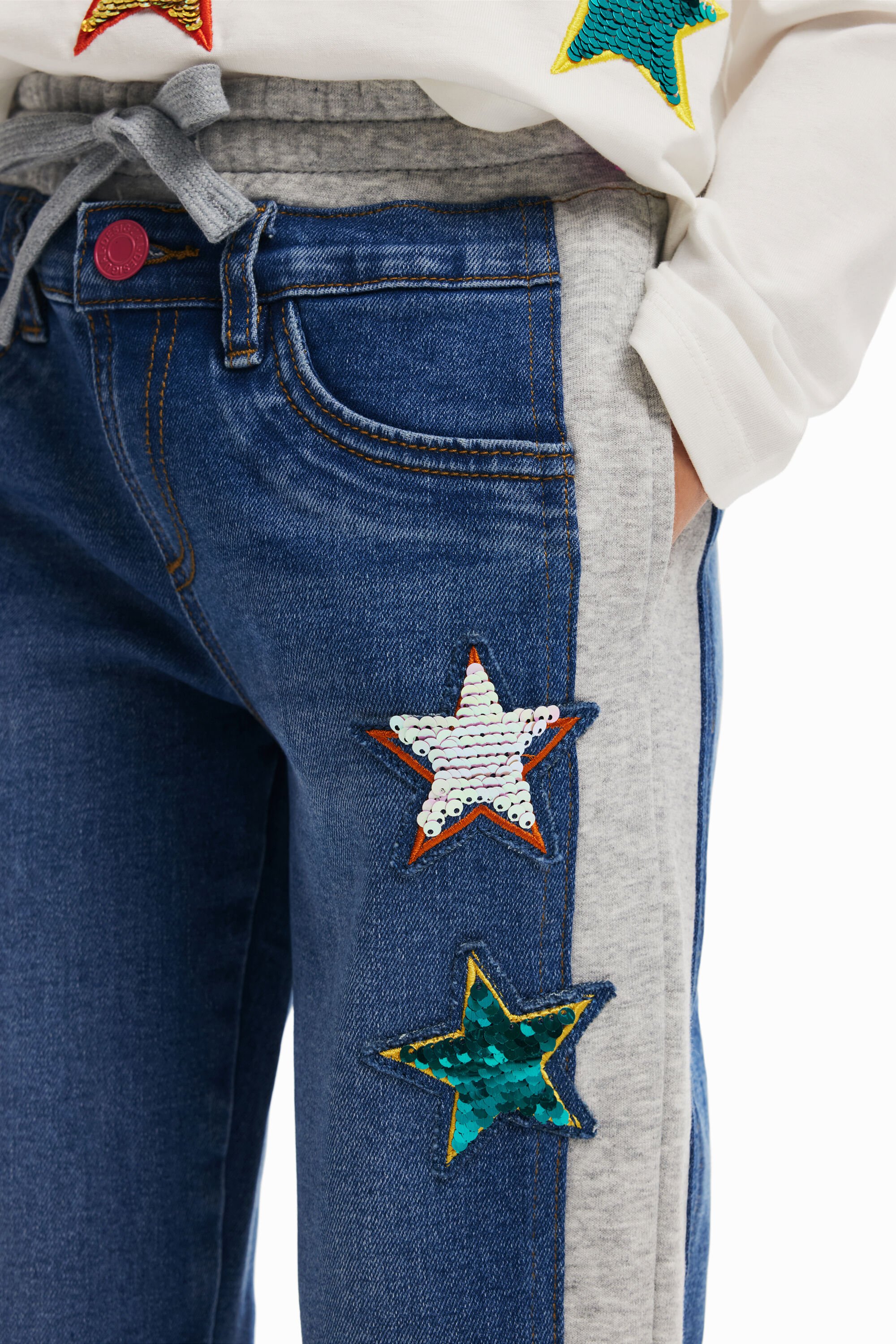 Ribbed star jogger pants child s I Desigual