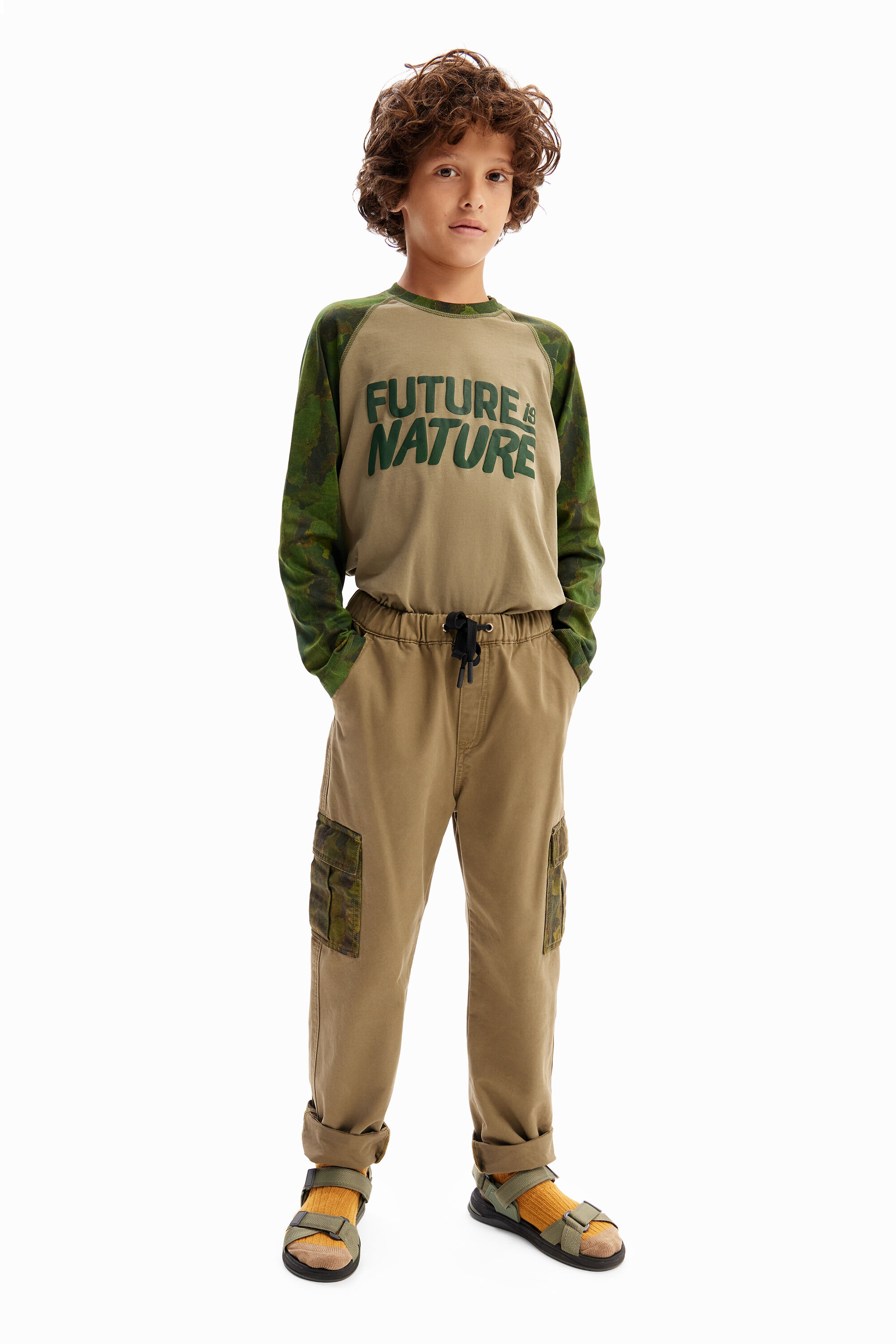 T shirt message camouflage