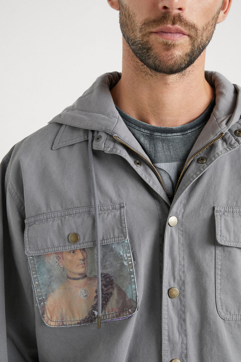Cotton hooded jacket | Desigual