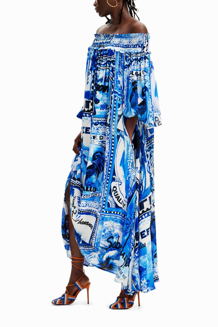 Maxi-Kleid arty Postkarten Stella Jean | Desigual
