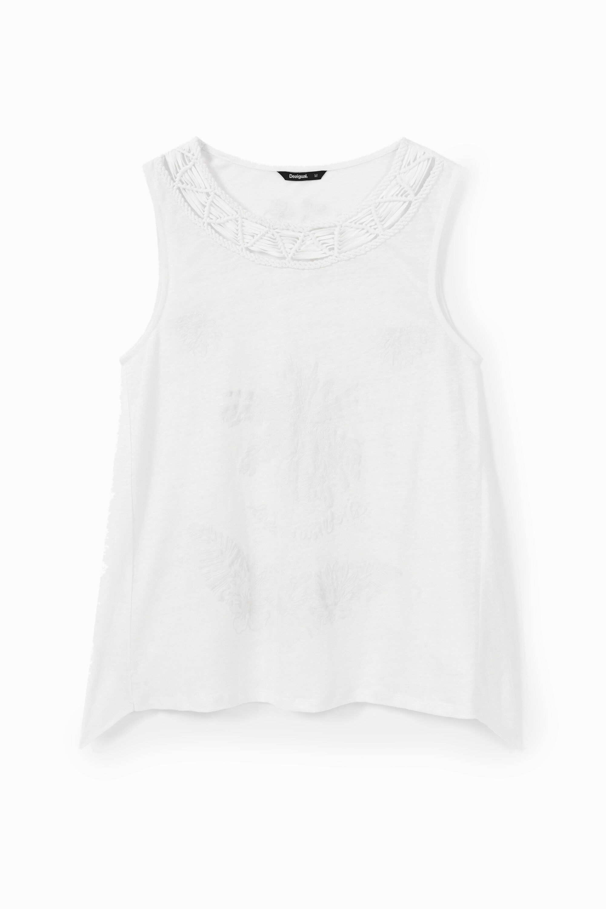 Ärmelloses T-Shirt mit weitem Fall