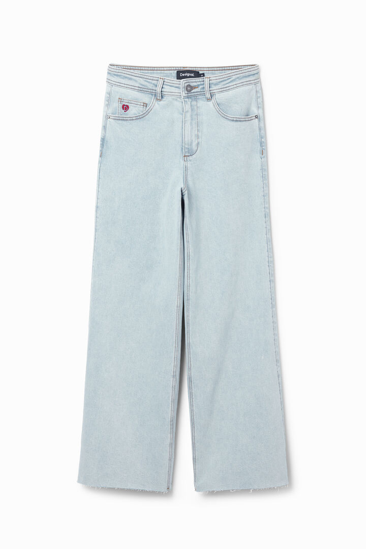 Cropped culotte jeans