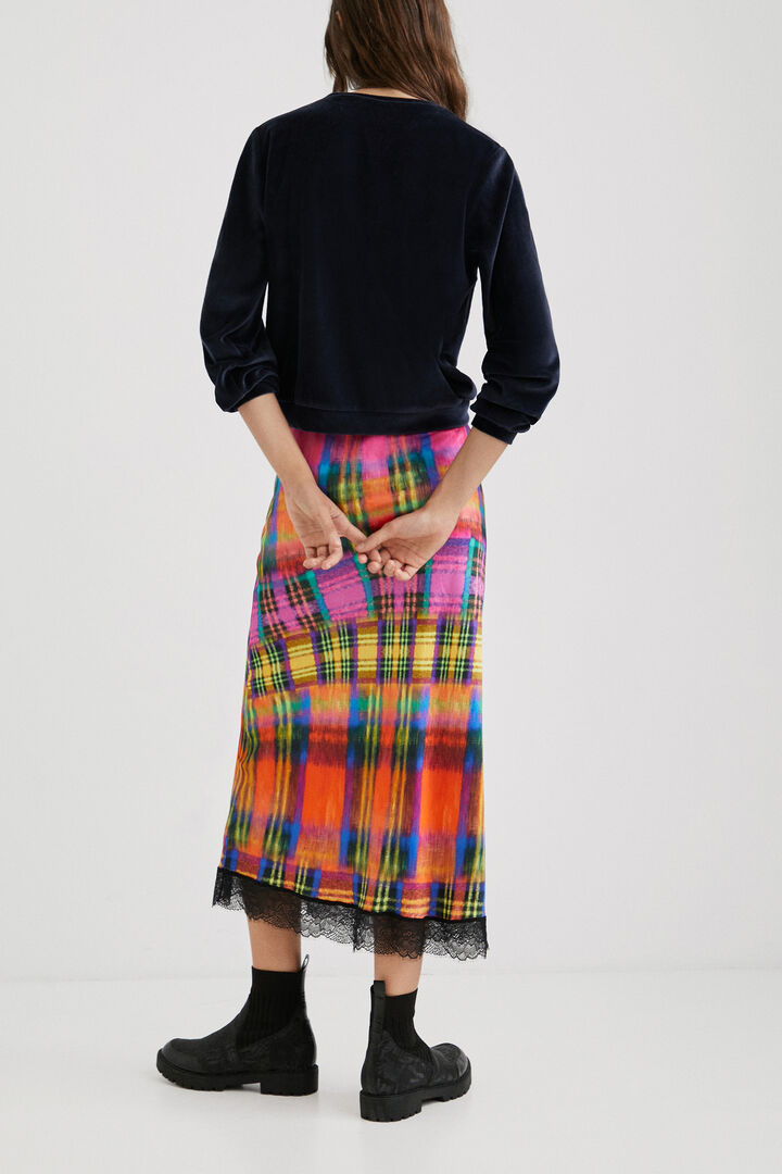 Slim midi skirt tartan | Desigual
