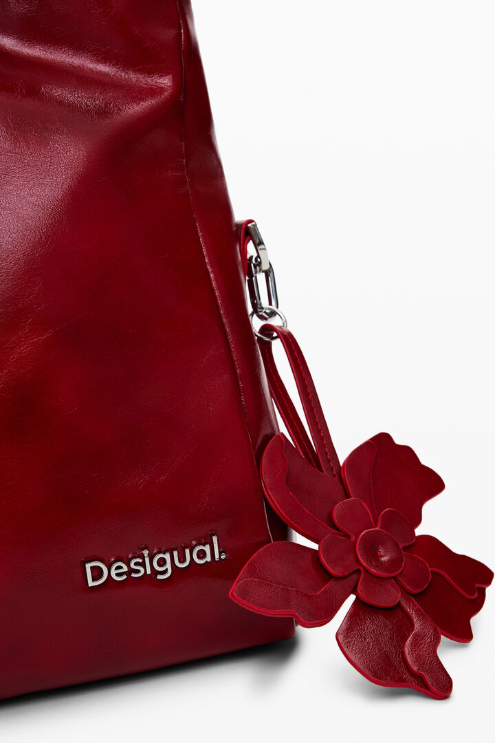 Medium shiny flap bag | Desigual