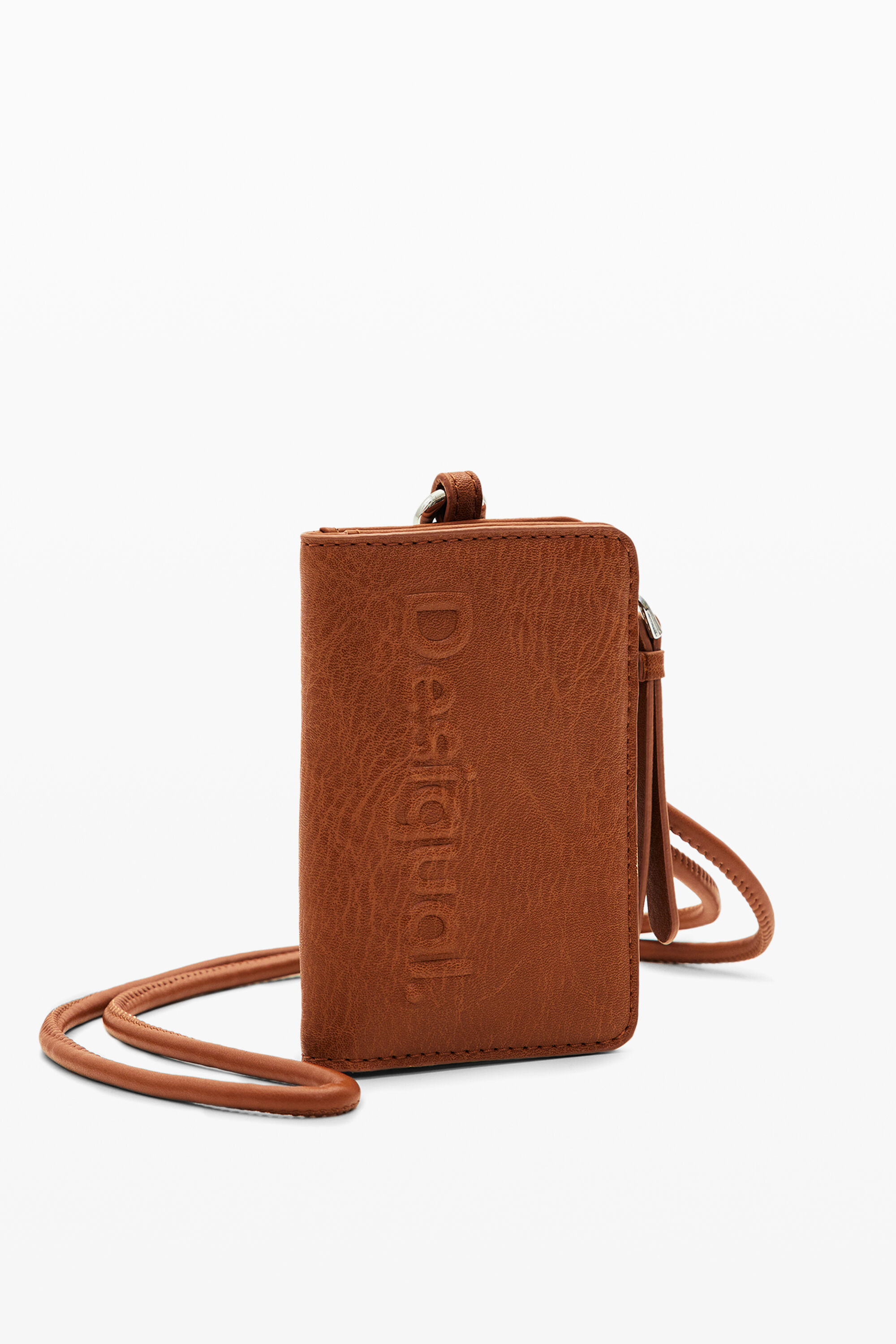 S logo cord wallet - BROWN - U