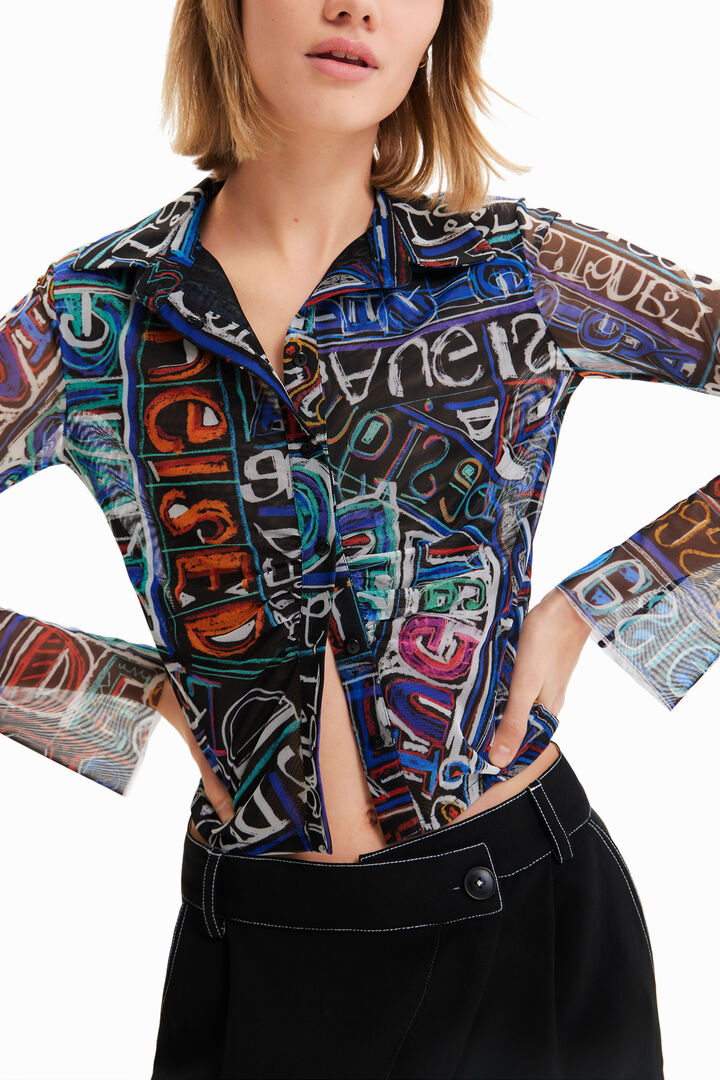 Camisa slim curta tul | Desigual