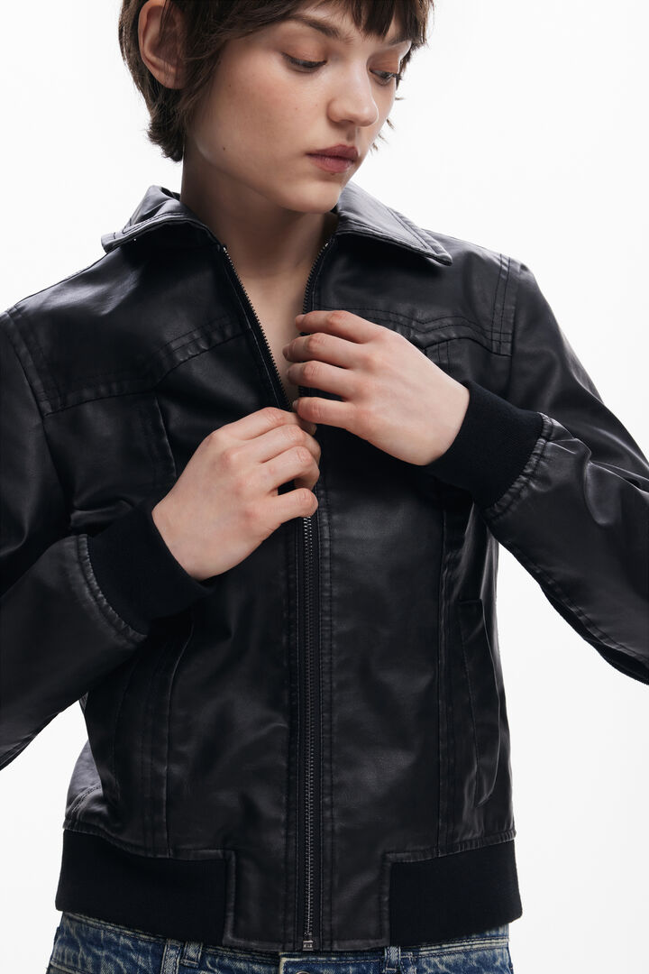 Chaqueta Biker efecto piel | Desigual