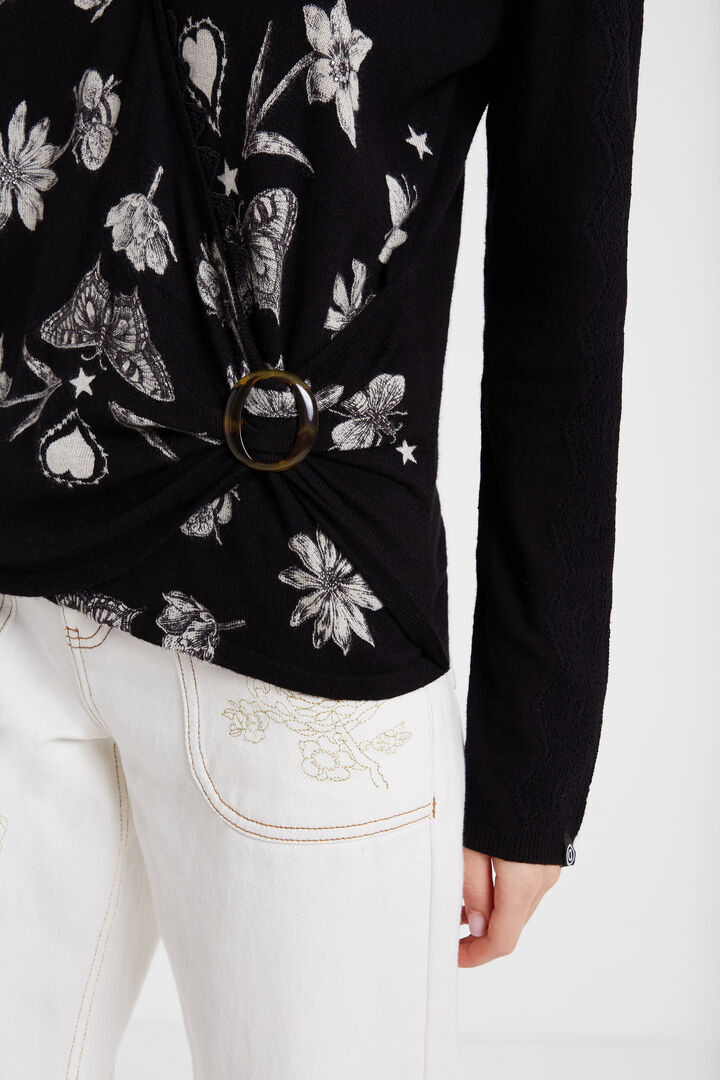 Fine crossed jumper butterflies | Desigual