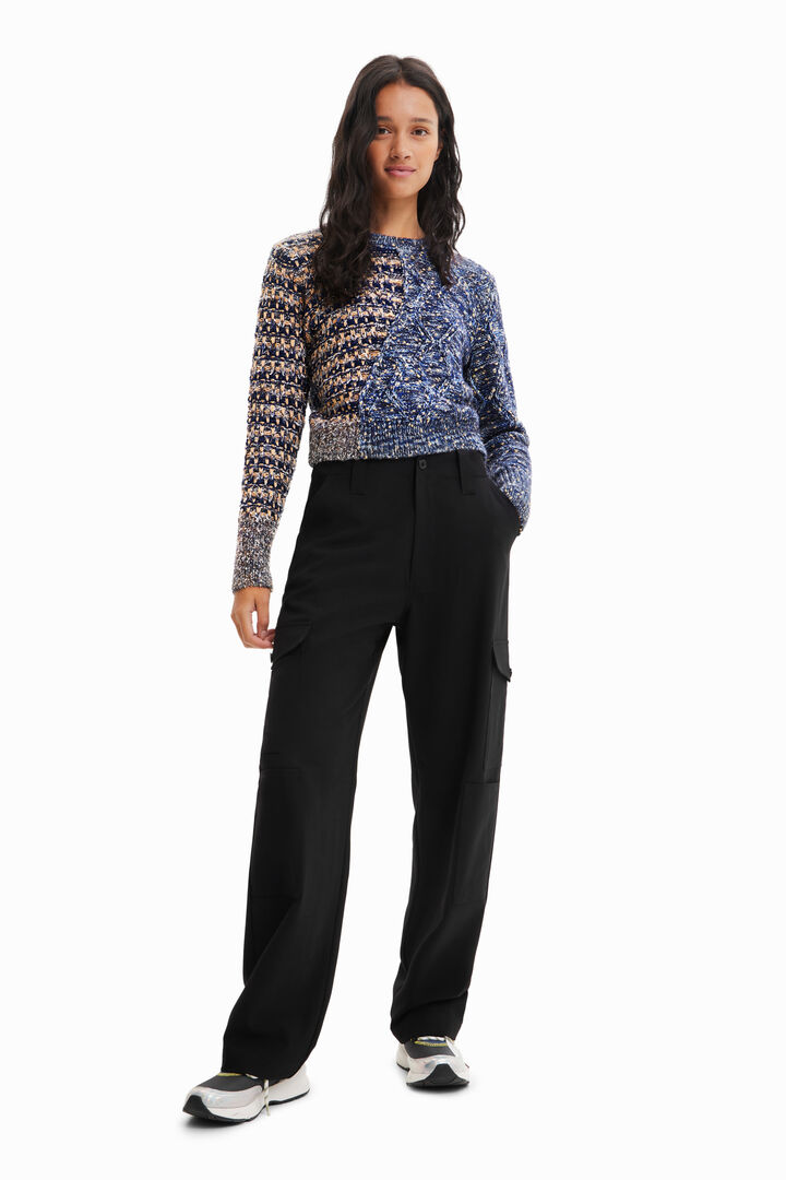 Hybrid chunky knit pullover | Desigual