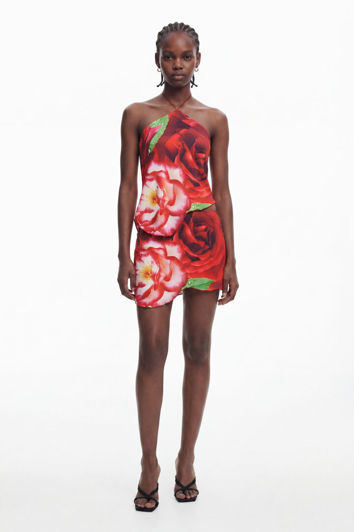 TYLER MCGILLIVARY ASYMMETRICAL MINI SKIRT