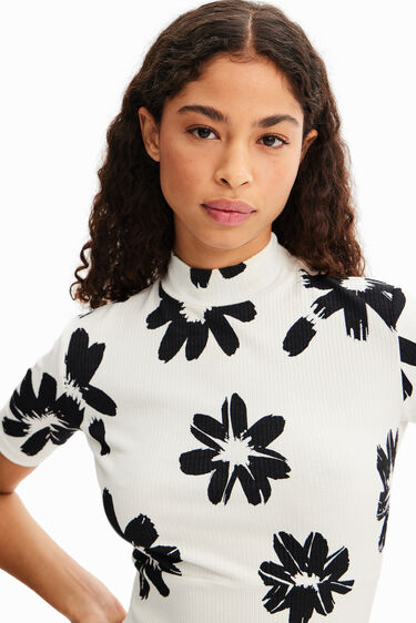 Vestit midi slim flors arty | Desigual