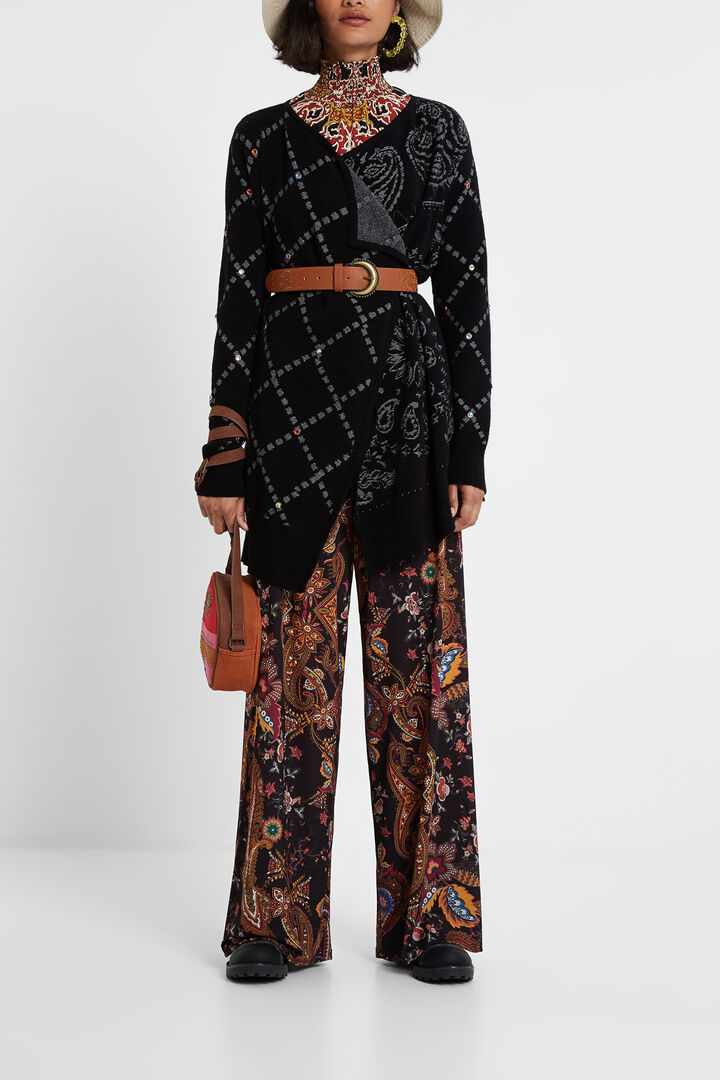 Poncho-style open jumper | Desigual