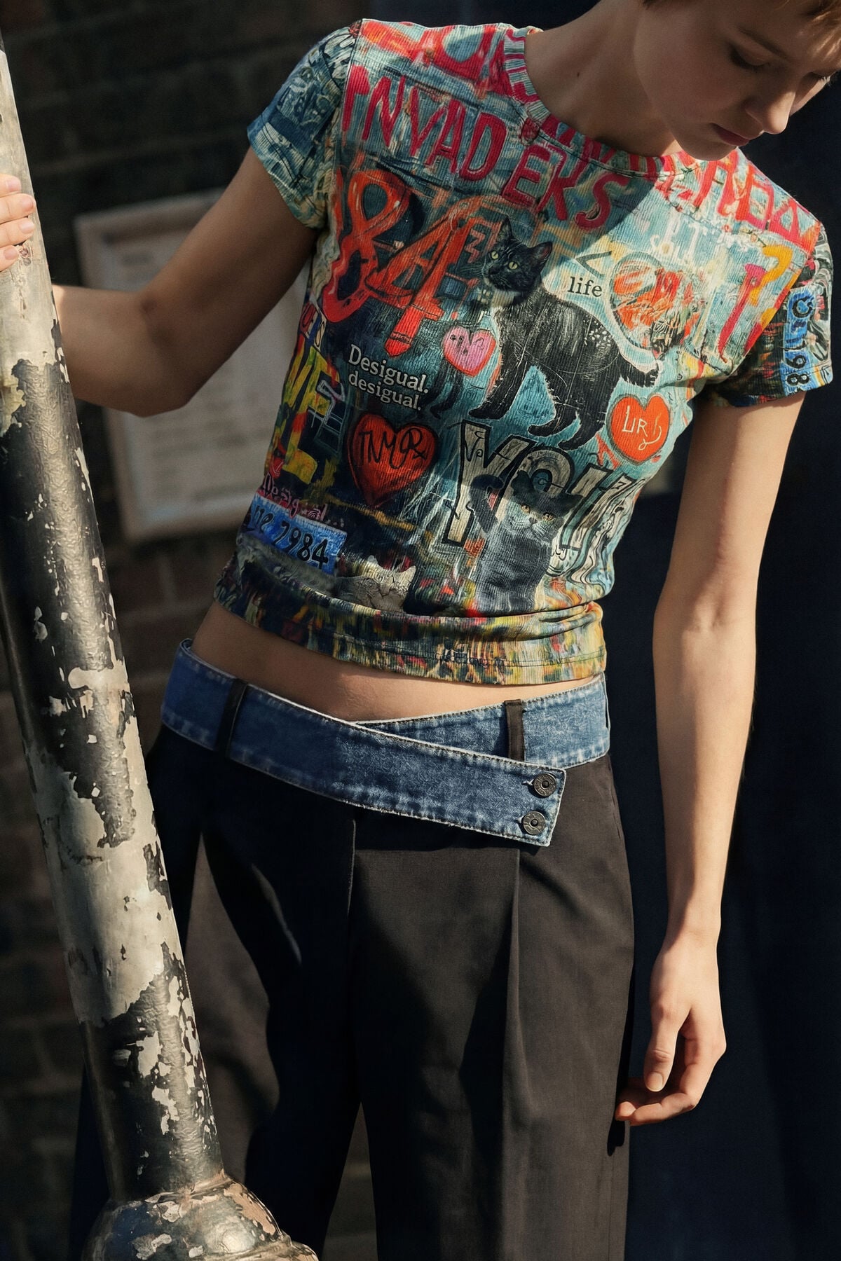 猫のプリントTシャツ マルチカラー 女性用 I Desigual.com
