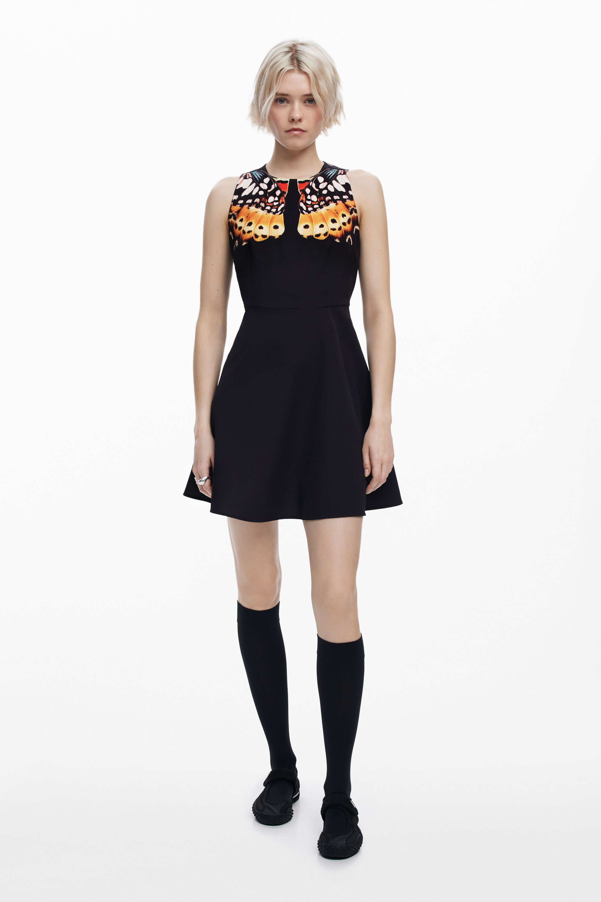 Desigual Dress Designed By Mr. Christian Lacroix In Black
