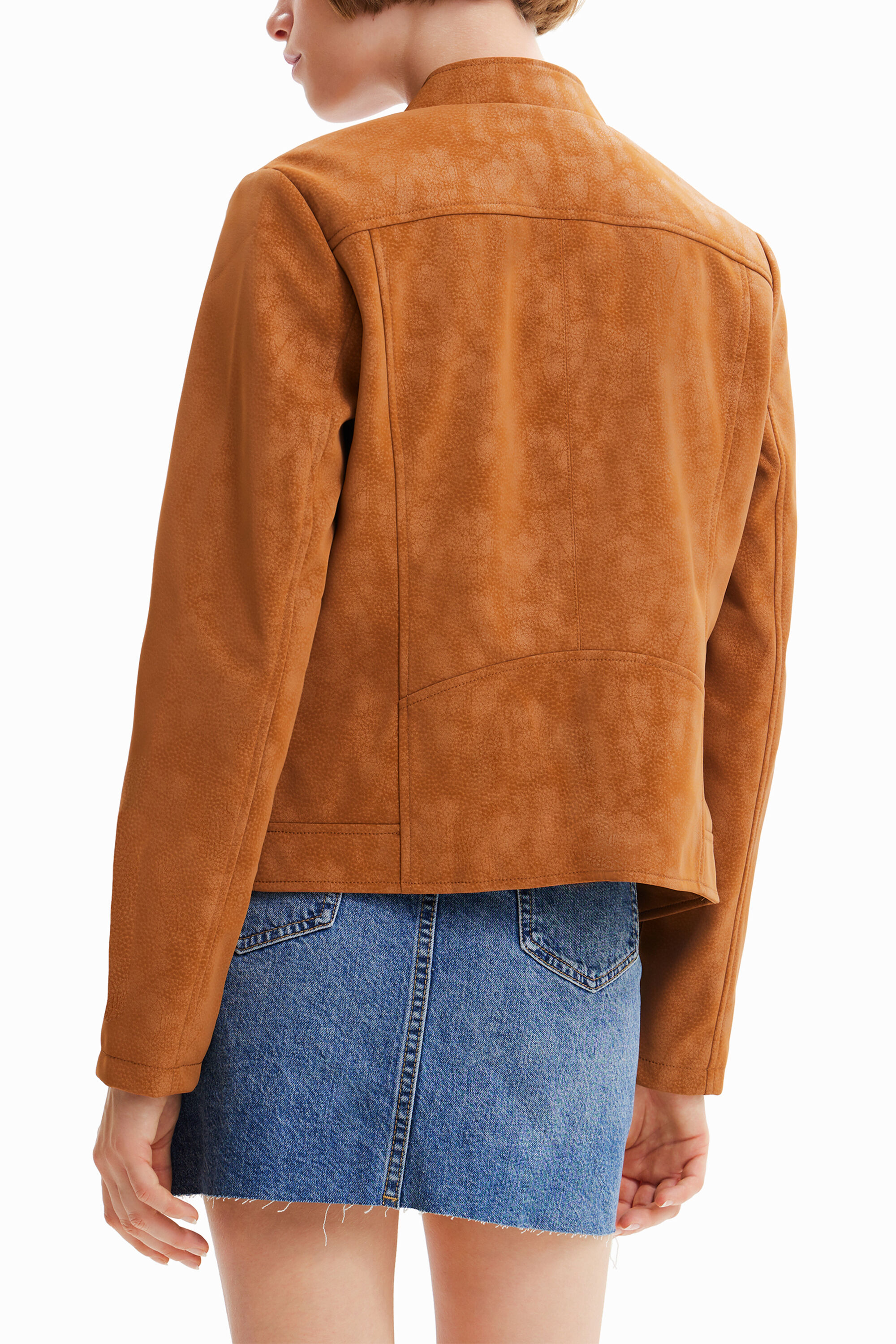 Chaqueta 2025 biker marron