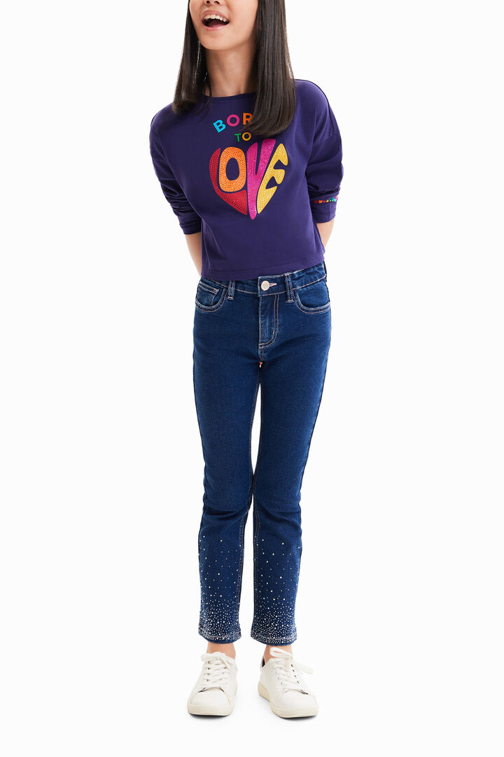 Camiseta cropped love | Desigual
