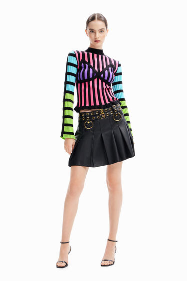 Jersey canalé rayas María Escoté | Desigual