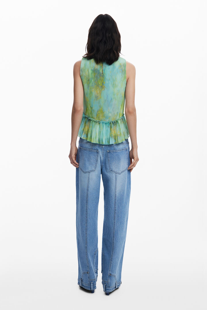 Ruffled pleated blouse | Desigual