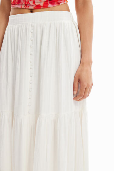 Falda midi textura | Desigual