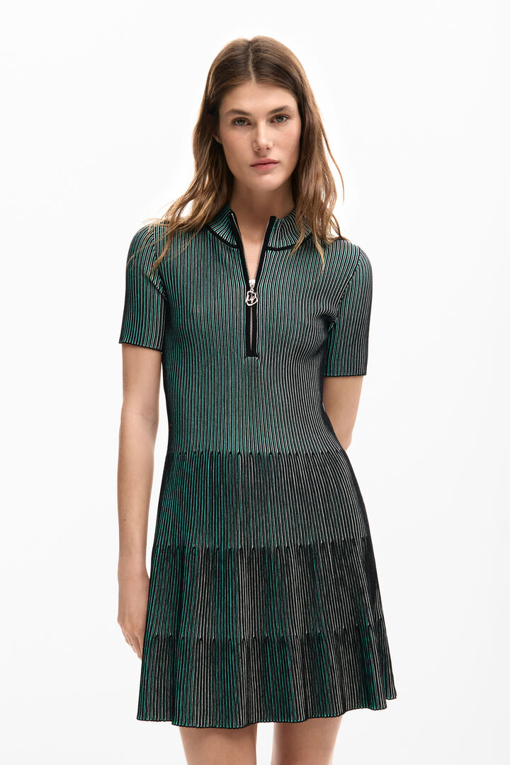 Textured zipper dress | Desigual