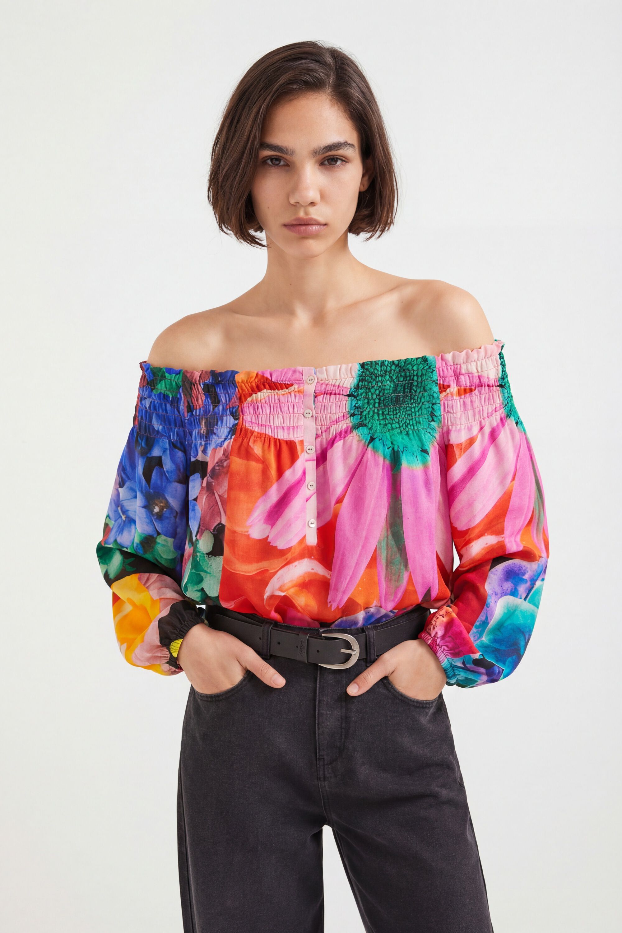 Desigual, Geblümte Bluse M. Christian Lacroix, Viskose, XS