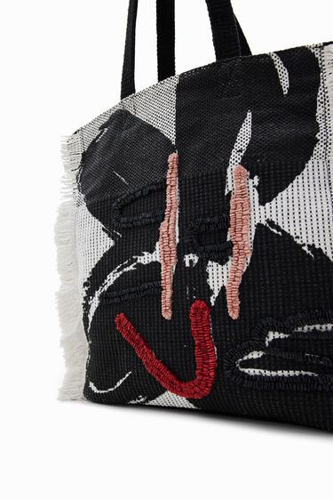 Bolso shopper grande flor | Desigual