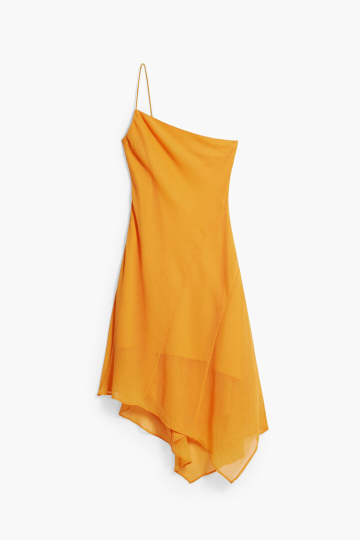 Robe midi asymétrique à volants | Desigual