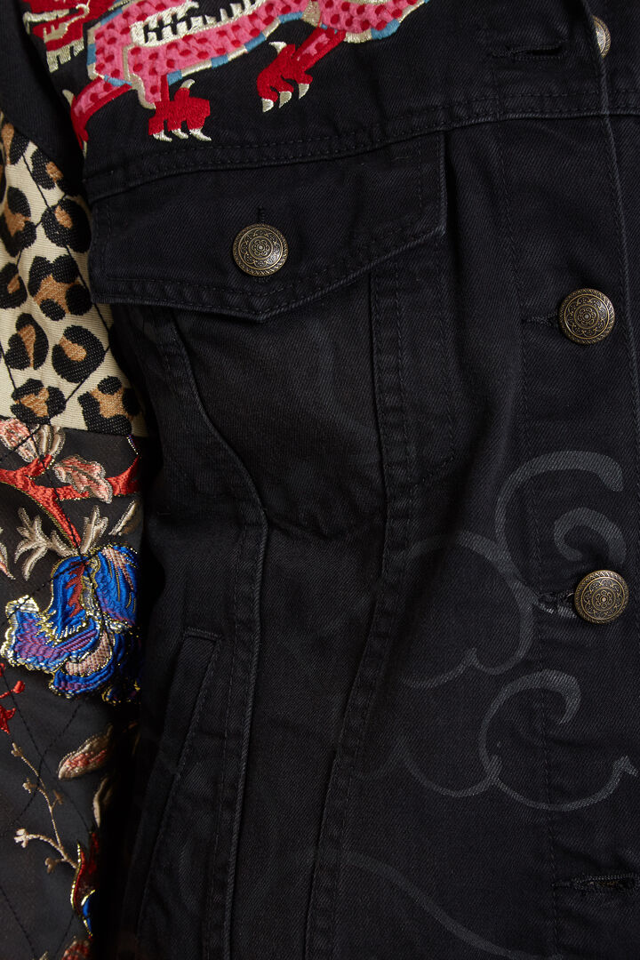 Patch sleeves denim trucker jacket | Desigual