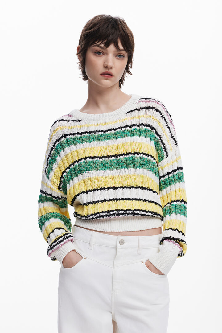 Colorful striped sweater