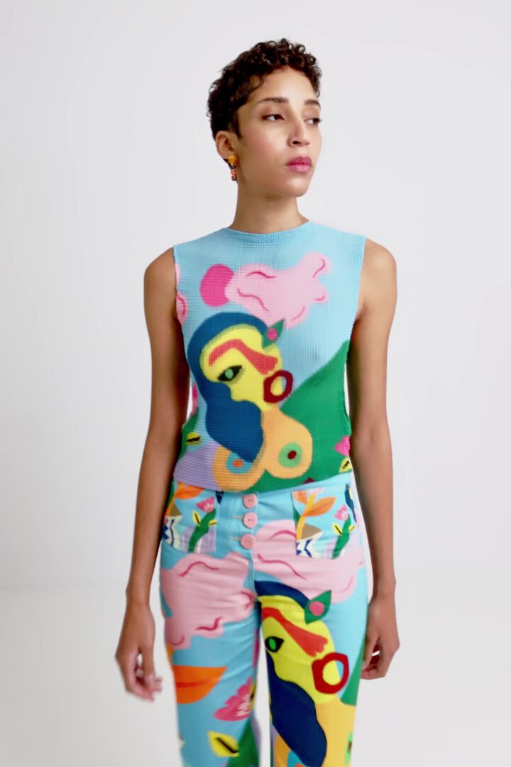Recycled blouse with straps | Desigual