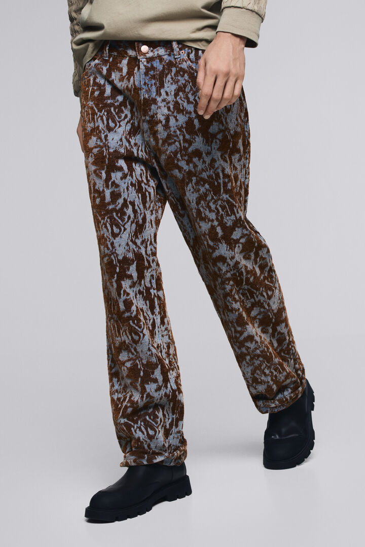 Straight textured pants | Desigual