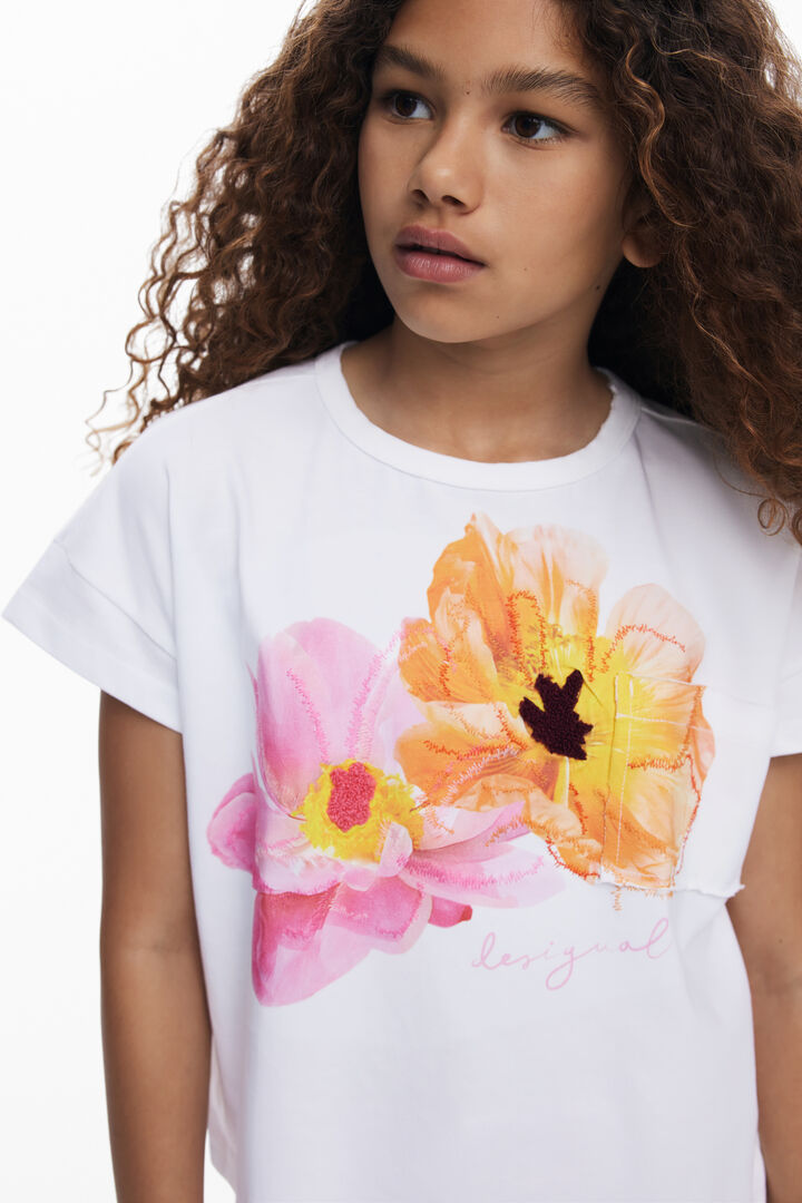 CAMISETA FLOR NIÑA | Desigual
