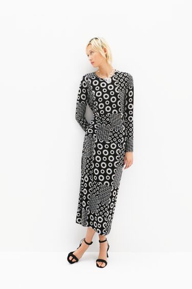 Sukienka midi slim patchwork | Desigual