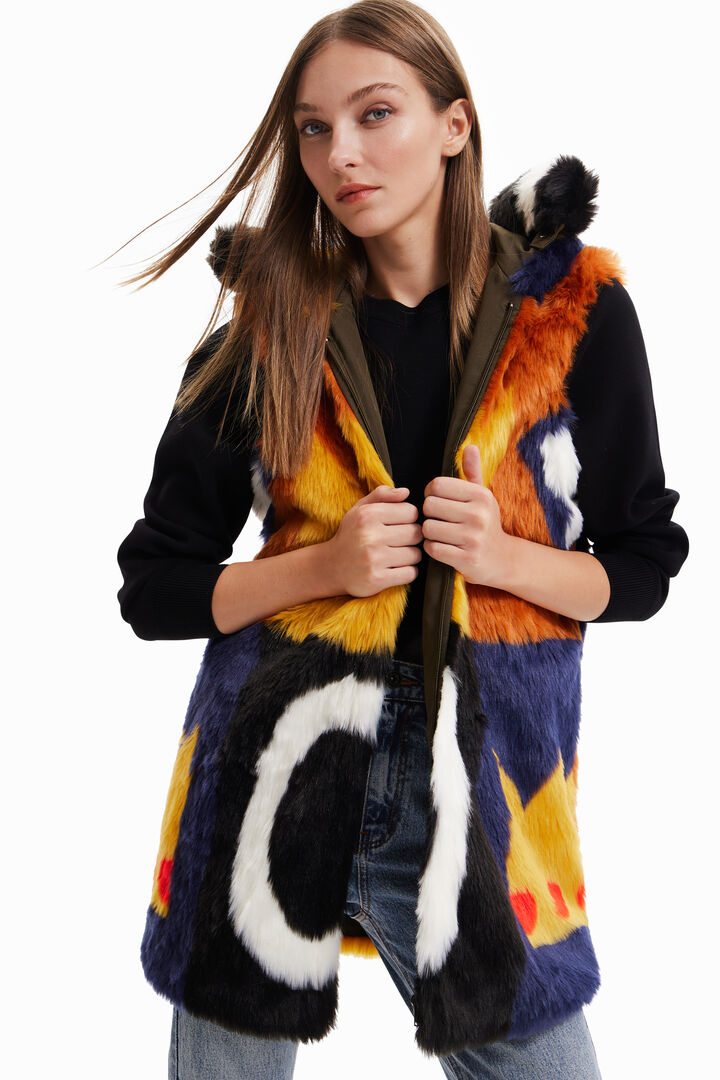 Parka Weste abnehmbares Flauschefell | Desigual