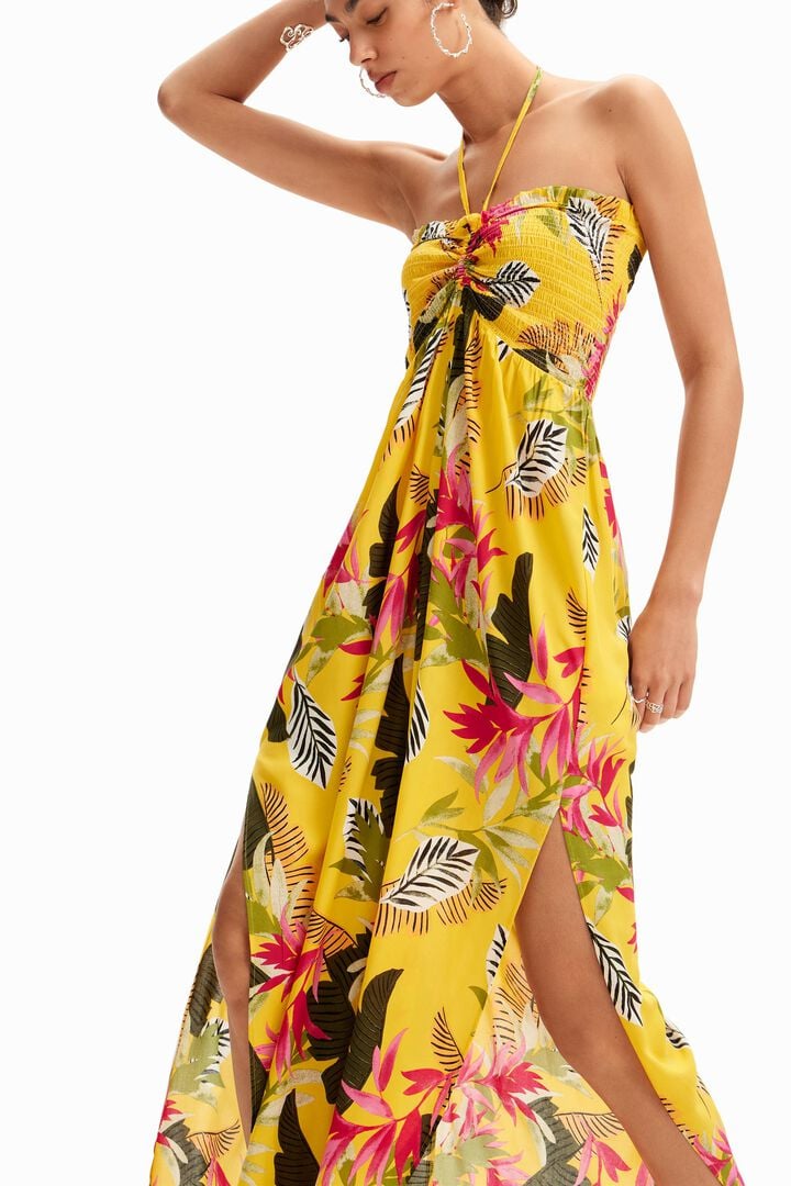 Tropical halter neck jumpsuit | Desigual