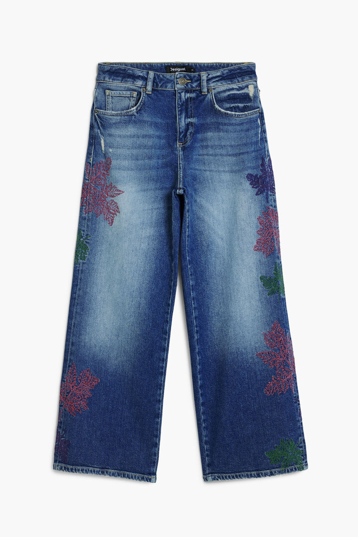 Bestickte Culotte-Jeans | Desigual