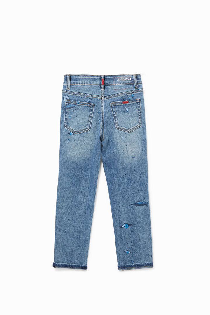 Pantalón vaquero dibujos espacio | Desigual