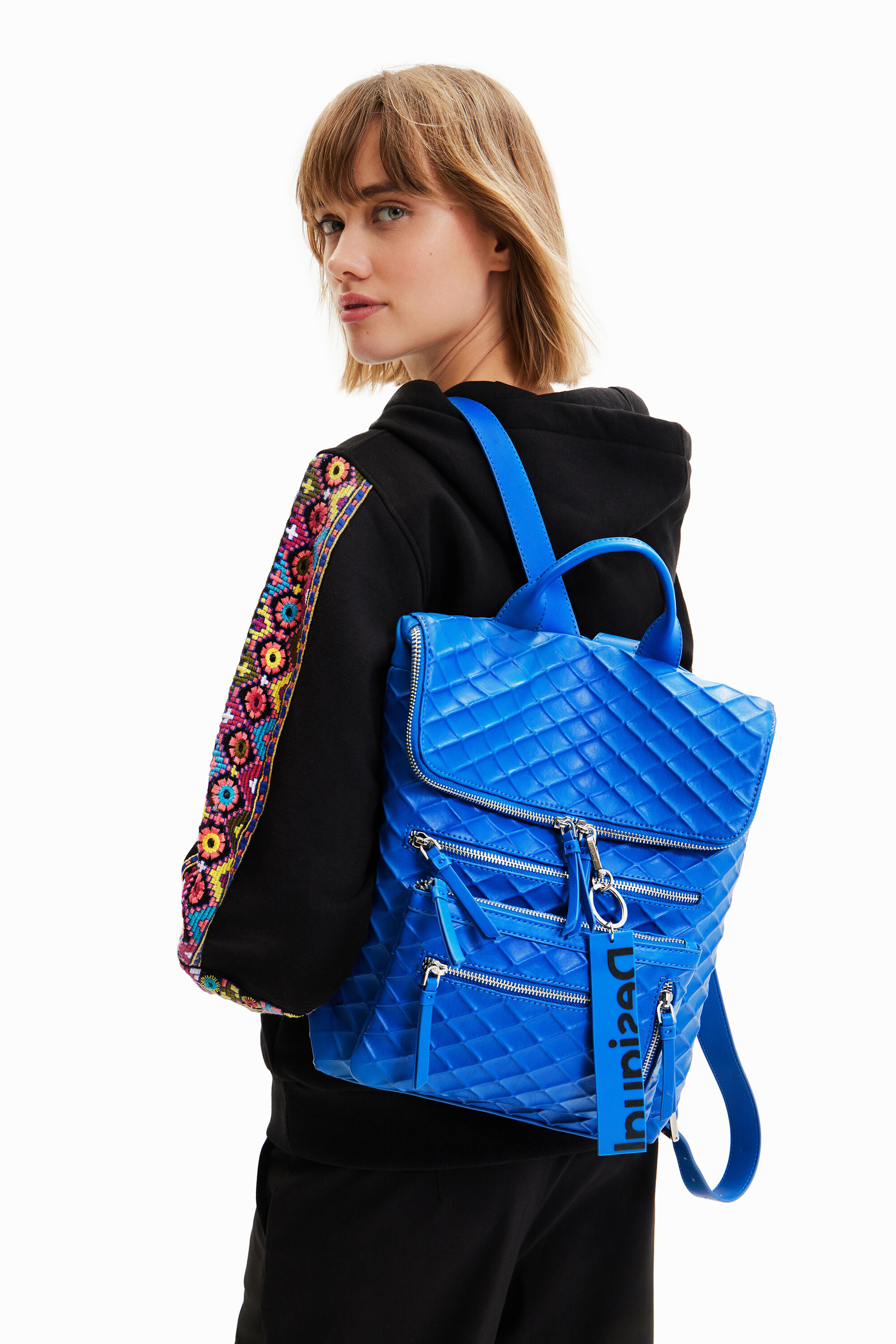 Sac a dos desigual bleu hot sale