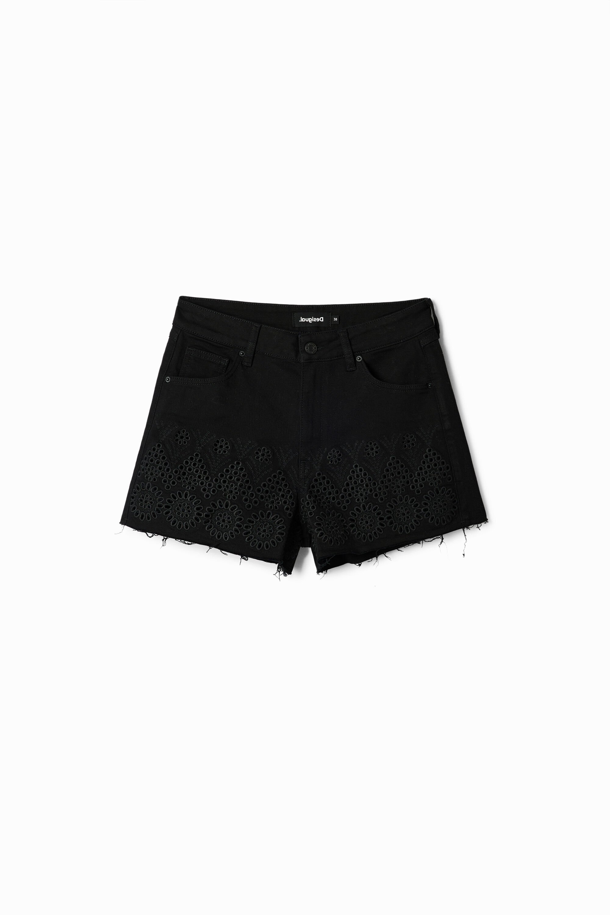 Jeans-Shorts Stickereien
