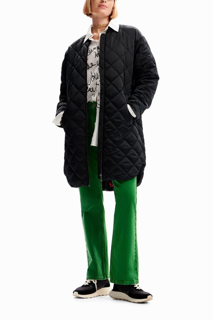 Long padded bomber jacket | Desigual