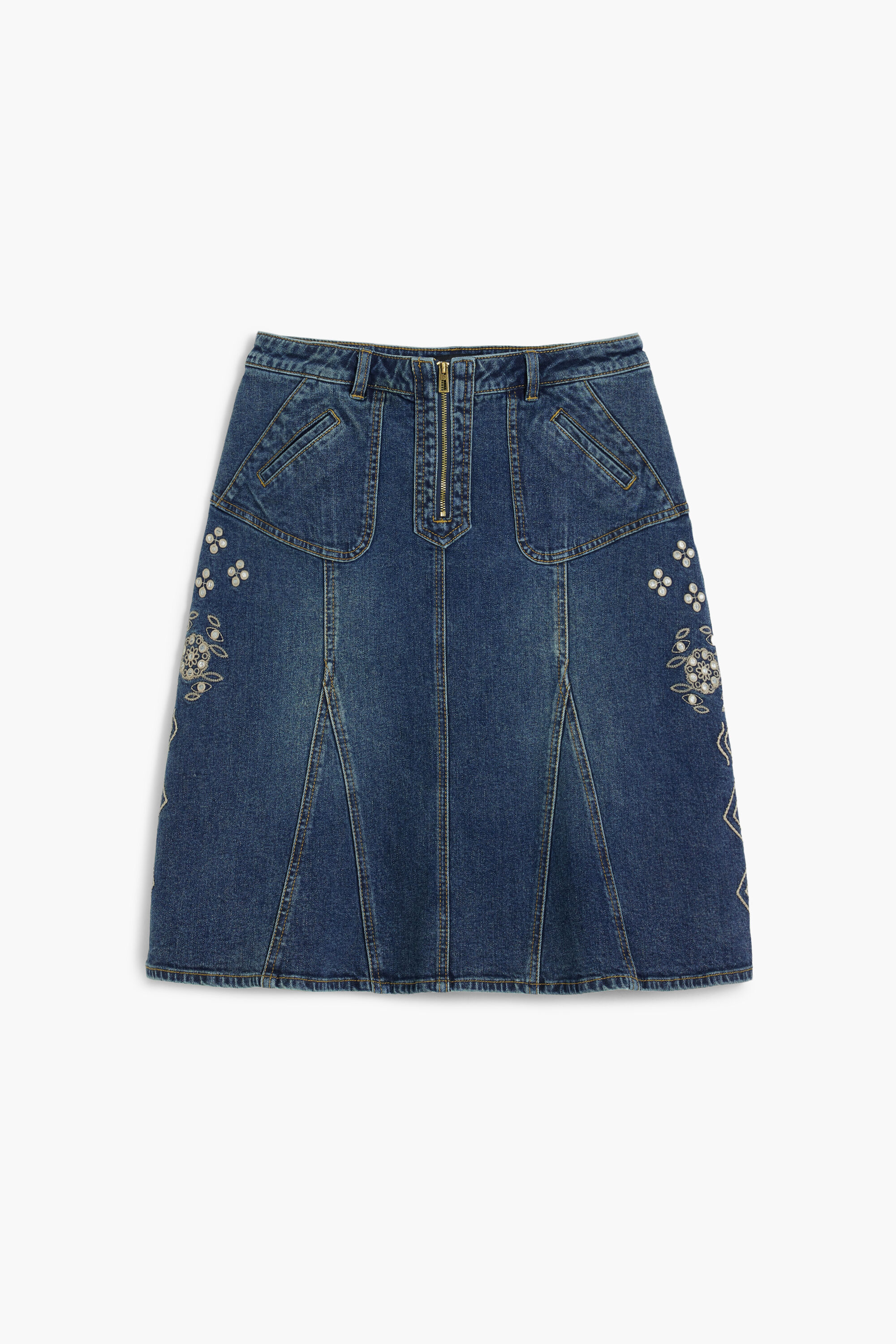 刺繍入りデニムスカート 女性用 I Desigual.com