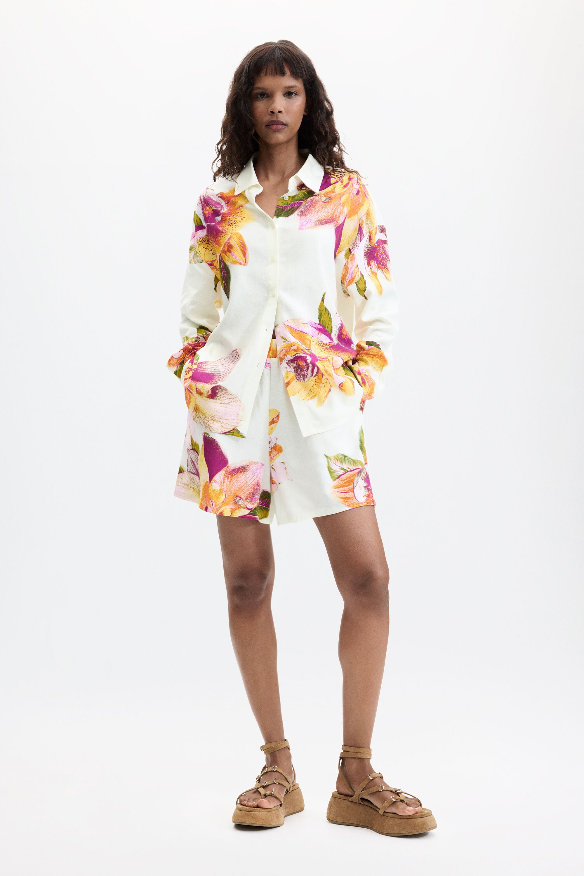Blouse met bloemenprint