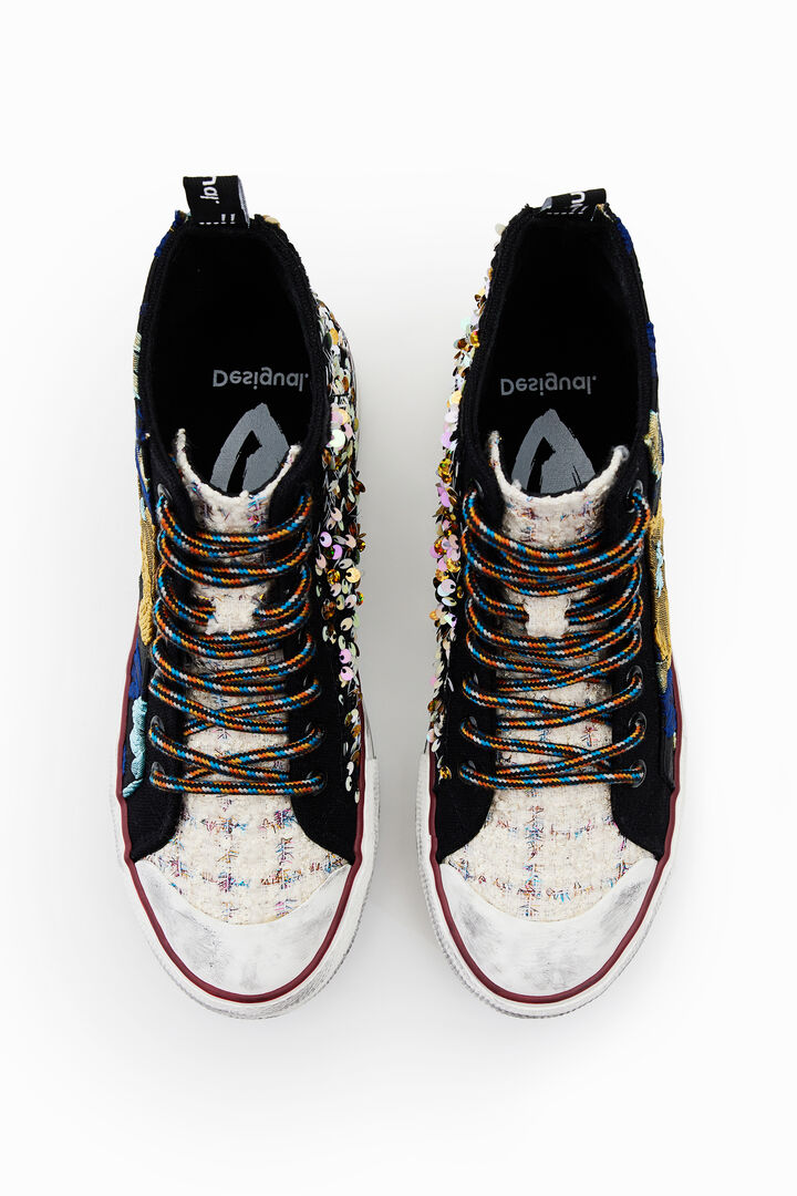 Sneaker alte con plateau jacquard | Desigual