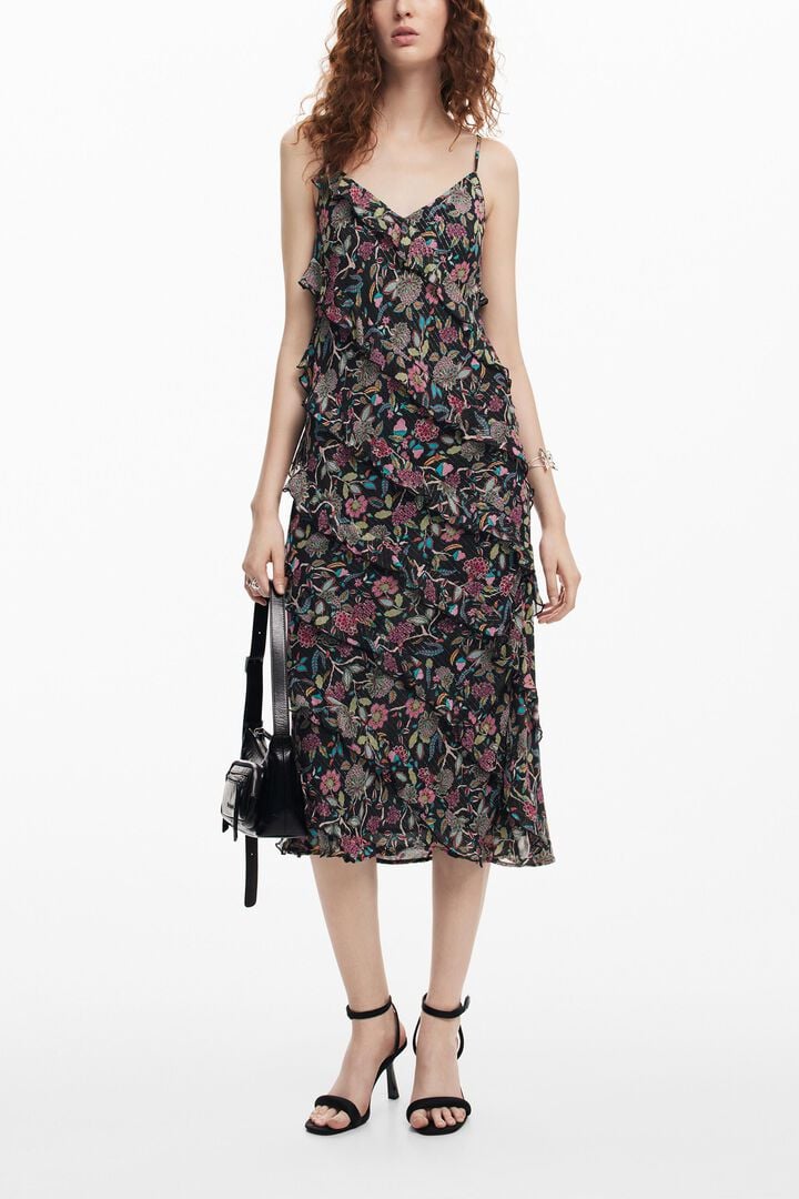 Midi dress with ruffles | Desigual