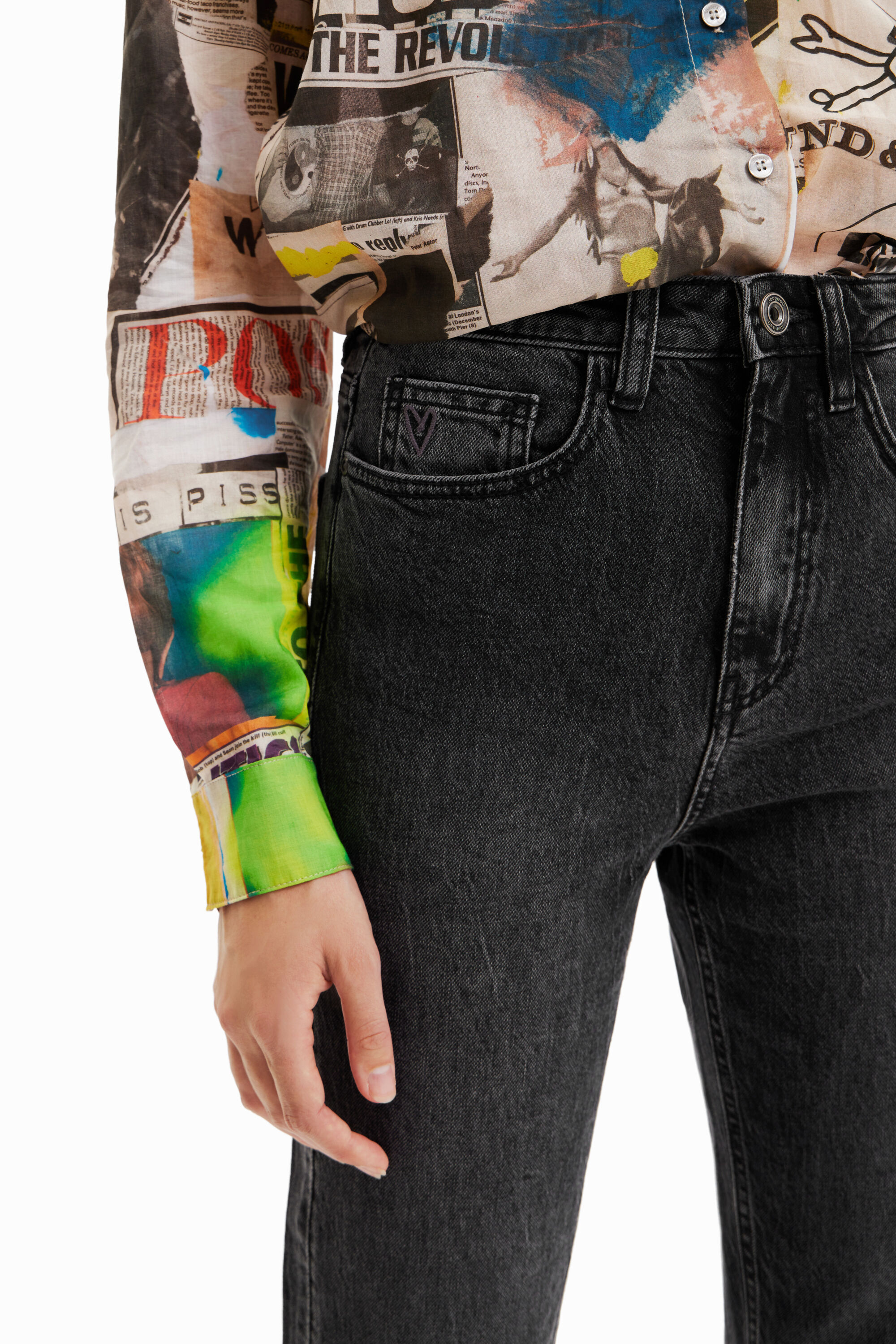 Straight ankle grazer jeans | Desigual.com